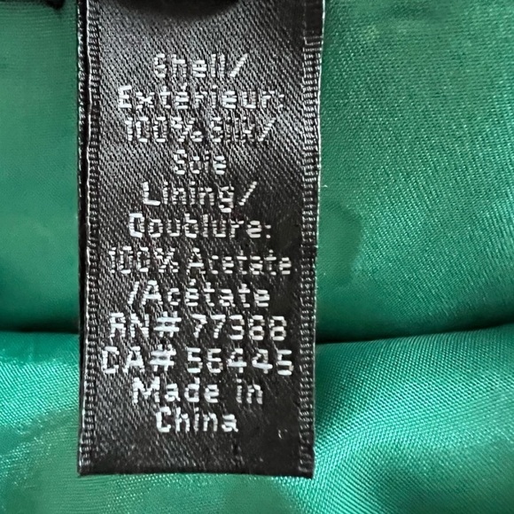 J. Crew 100% Silk Green / Teal Paisley Strapless Boho Dress Women’s Size 14 - Picture 11 of 11